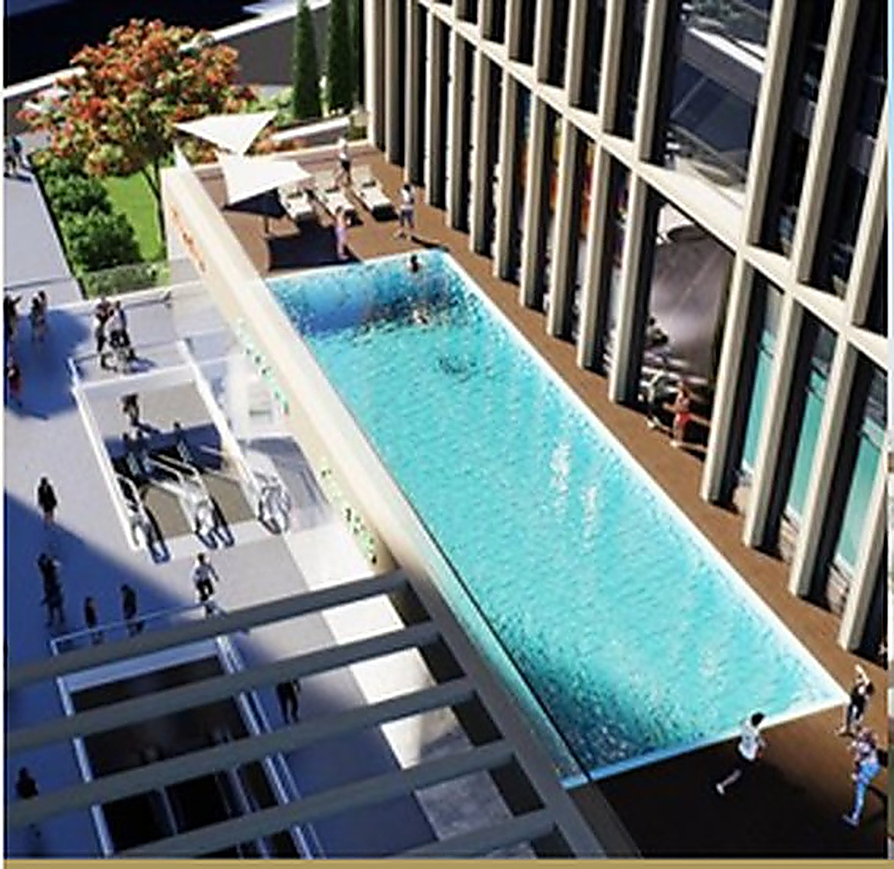 Resort pool amenity deck